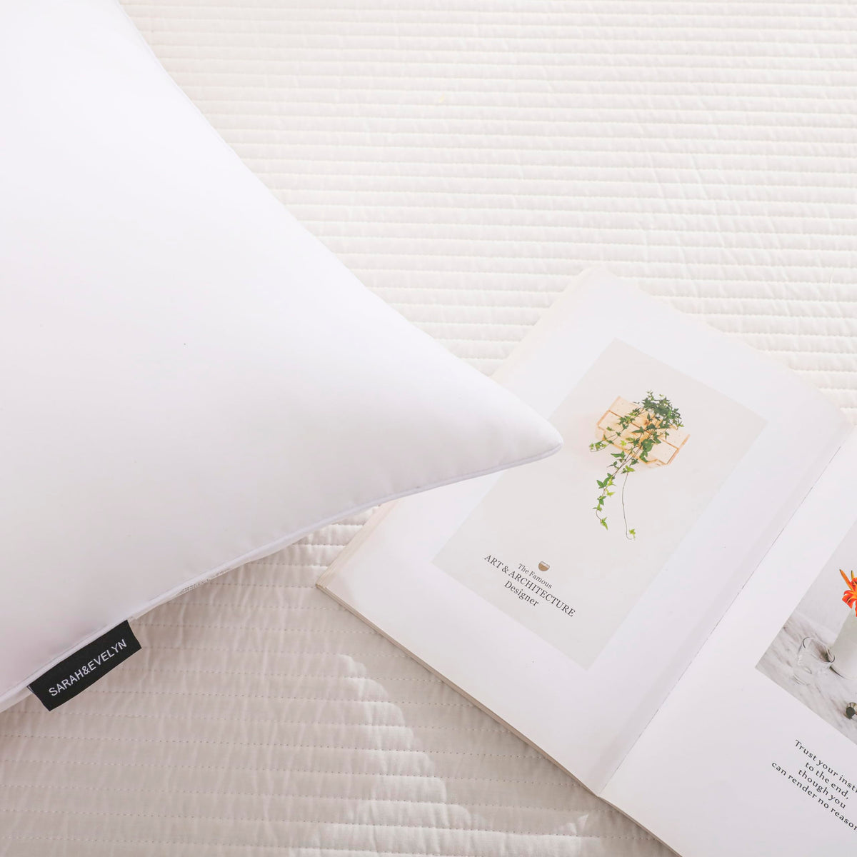 Gold Down Alternative Bed Pillow Set of 2 King Size X3651