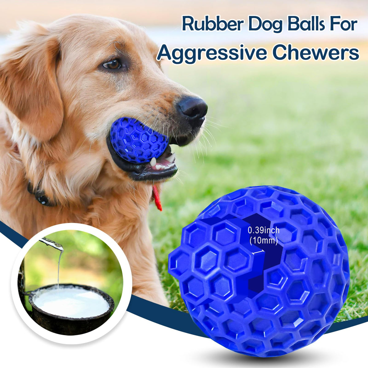 2 Pack Rubber Dog Chew Balls Z933584