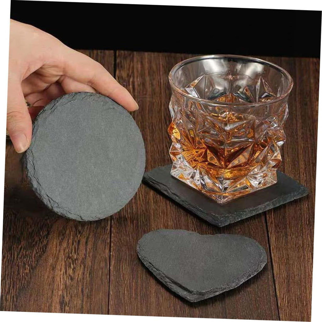 12pcs Natural Stone Coasters Set Q523