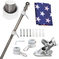 6FT Tangle Free Spinning Metal Flag Pole Kit with 3x5 Flag H918979