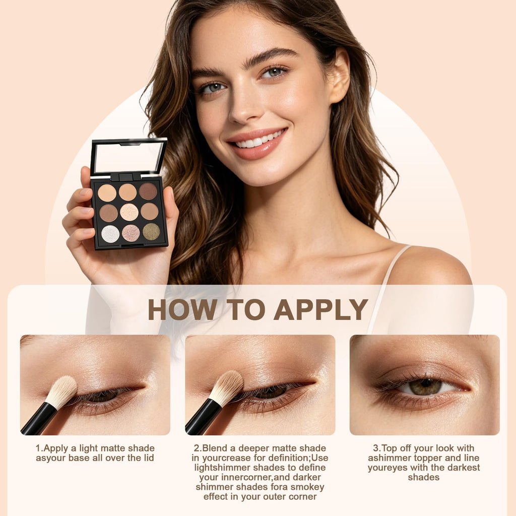 Neutral Eyeshadow Palette 9 Colors C861
