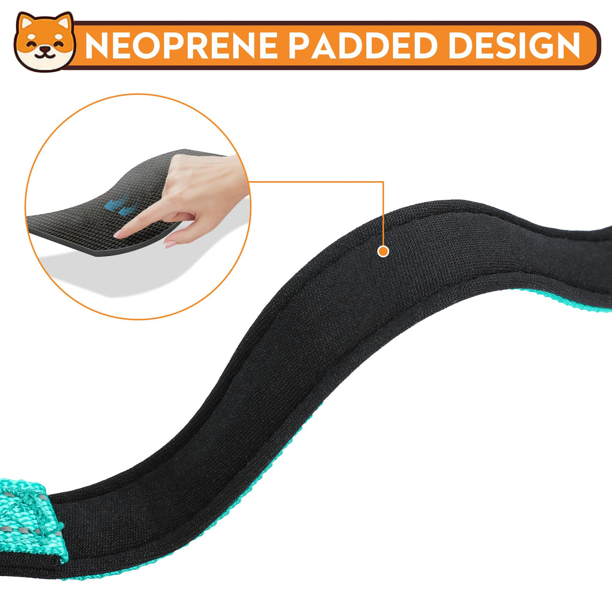 Reflective Adjustable Soft Neoprene Padded Dog Collar T8857