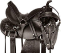 Black Floral Tooled Leather Western Saddles Combo Tack Set B359780