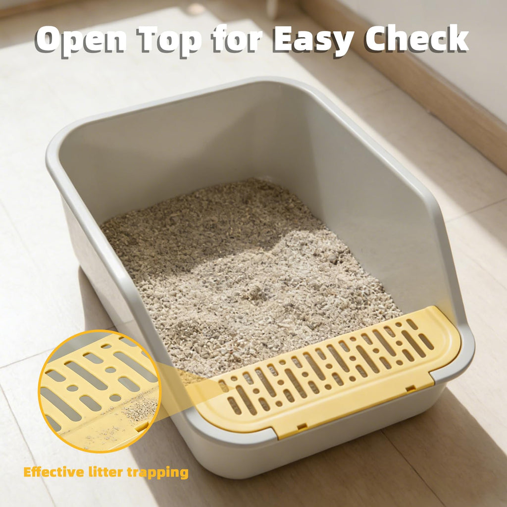 High Sides Open Top Cat Litter Box with Low Entry Z21076