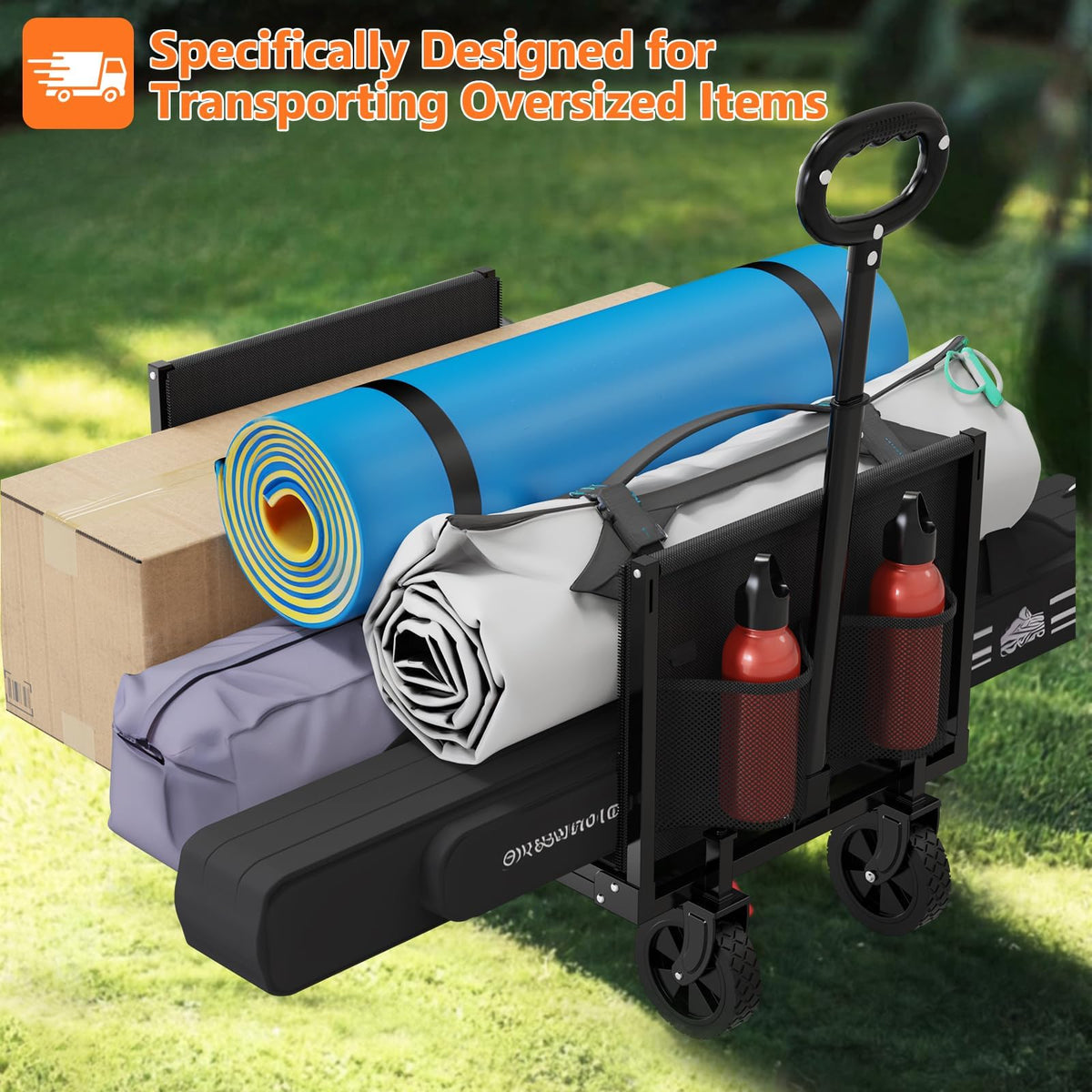 Foldable Heavy Duty Utility Wagon Cart with Wheels L50114