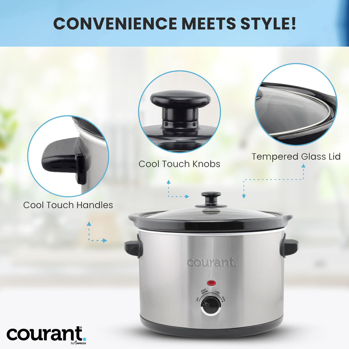 5.5 Quart Slow Cooker with Glass Lid G206717