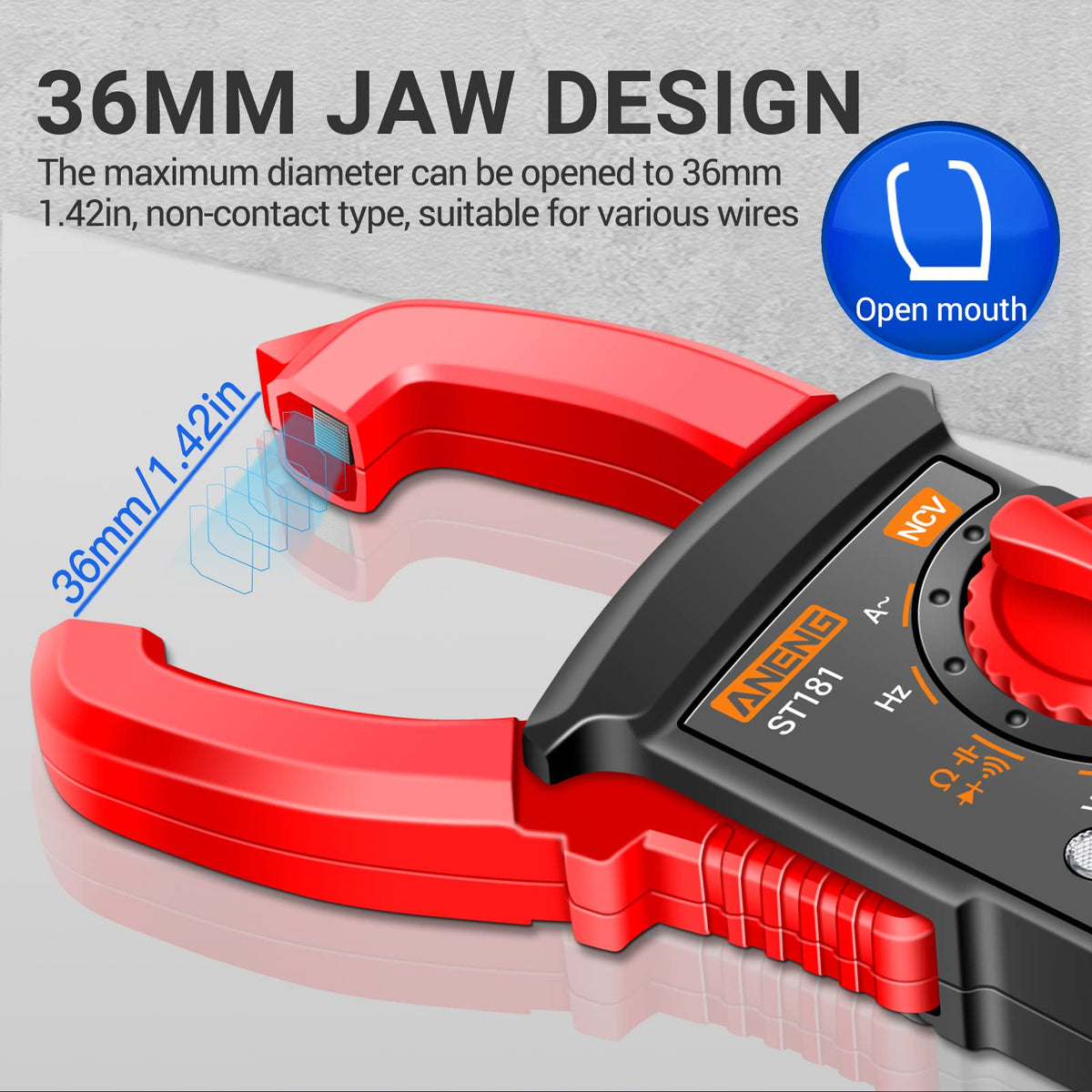 Digital Clamp Meter Multimeter Tester 4000 Count P18985