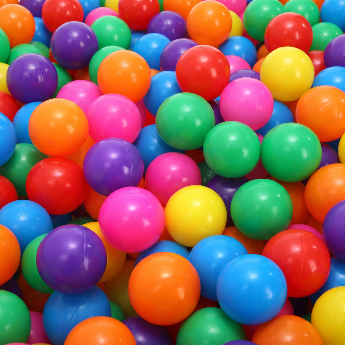 100 Pack 2 Inch Plastic Ball Pit Balls with Storage Bag T16894