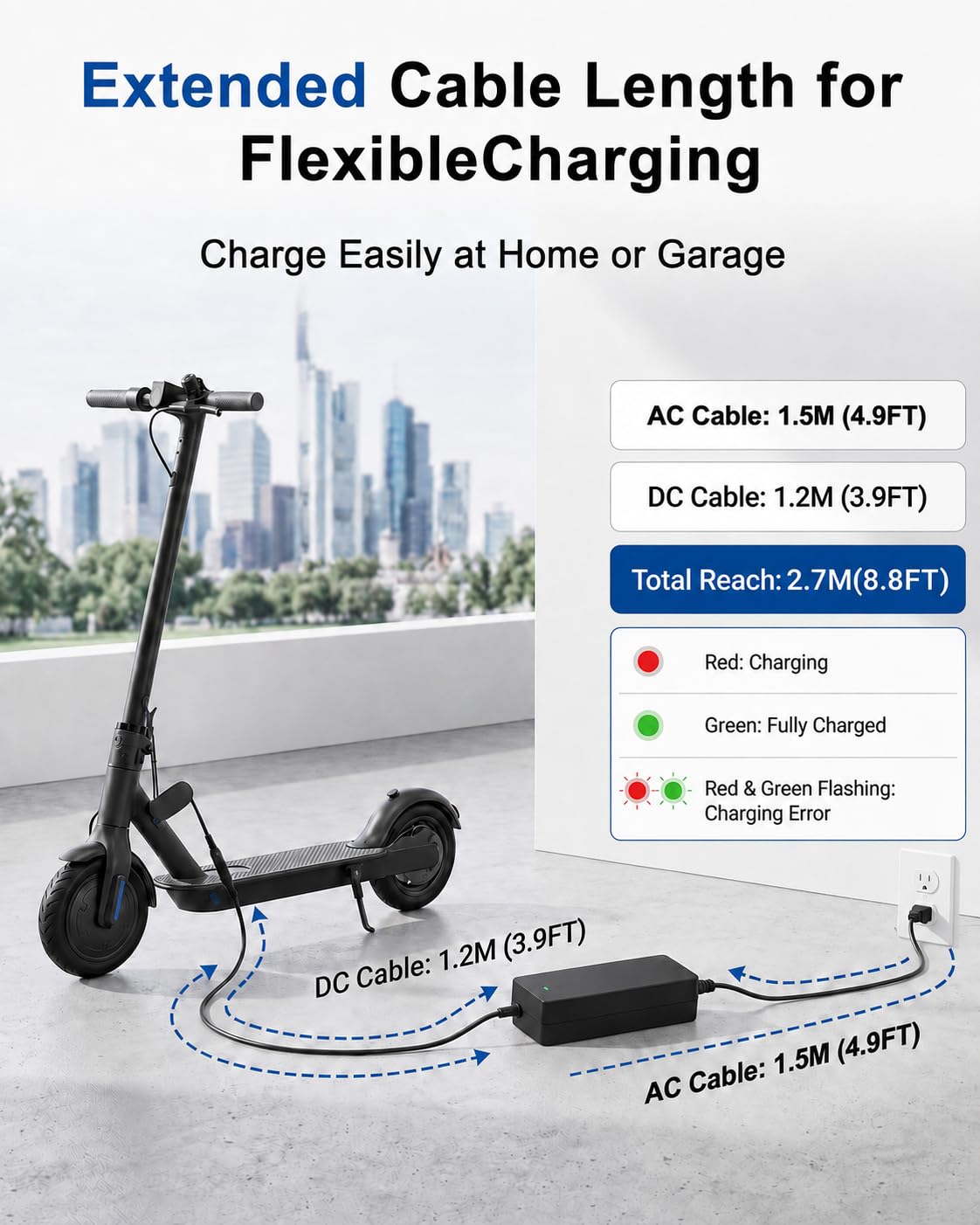 42V 2A Electric Scooter Charger X8258