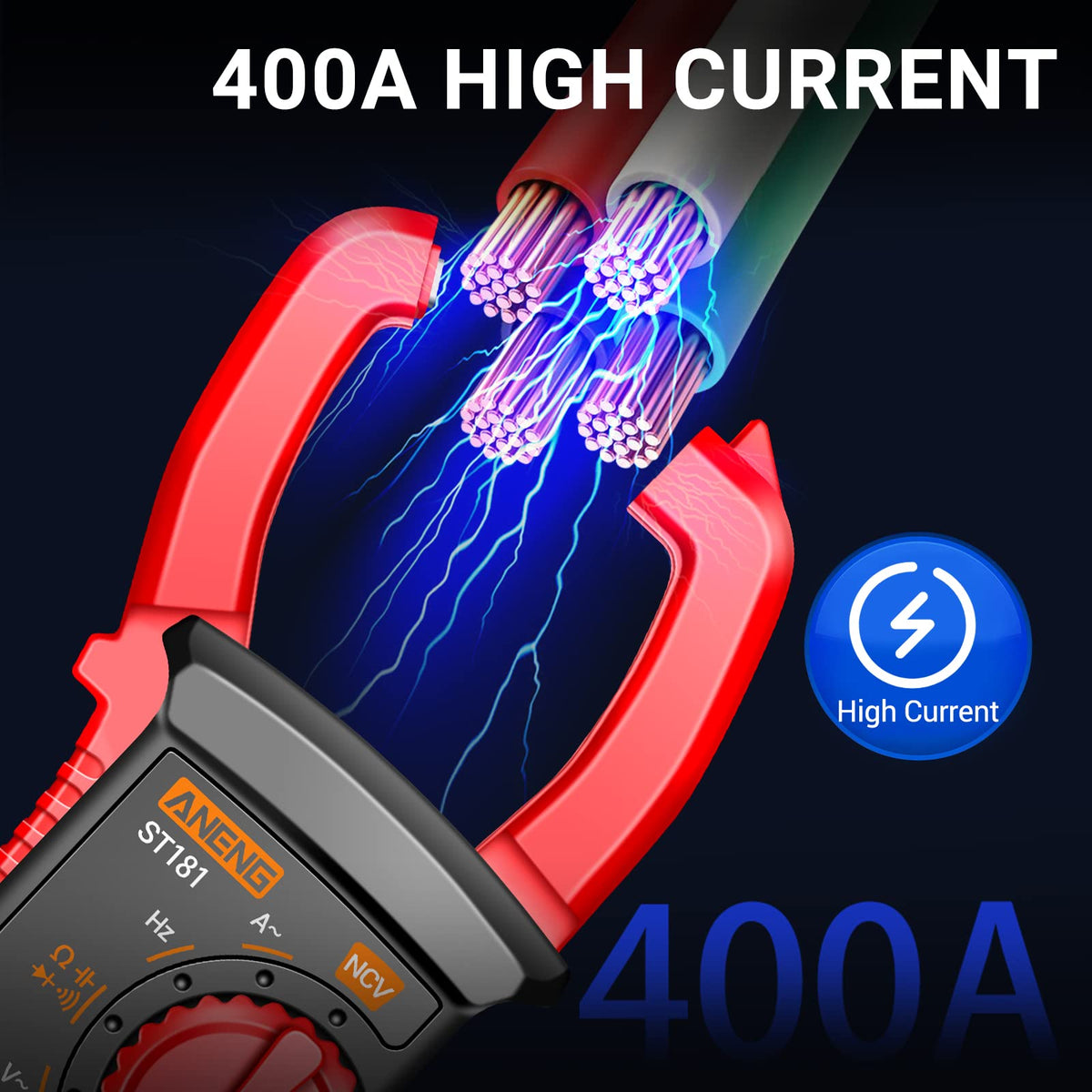 Digital Clamp Meter Multimeter Tester 4000 Count P18985