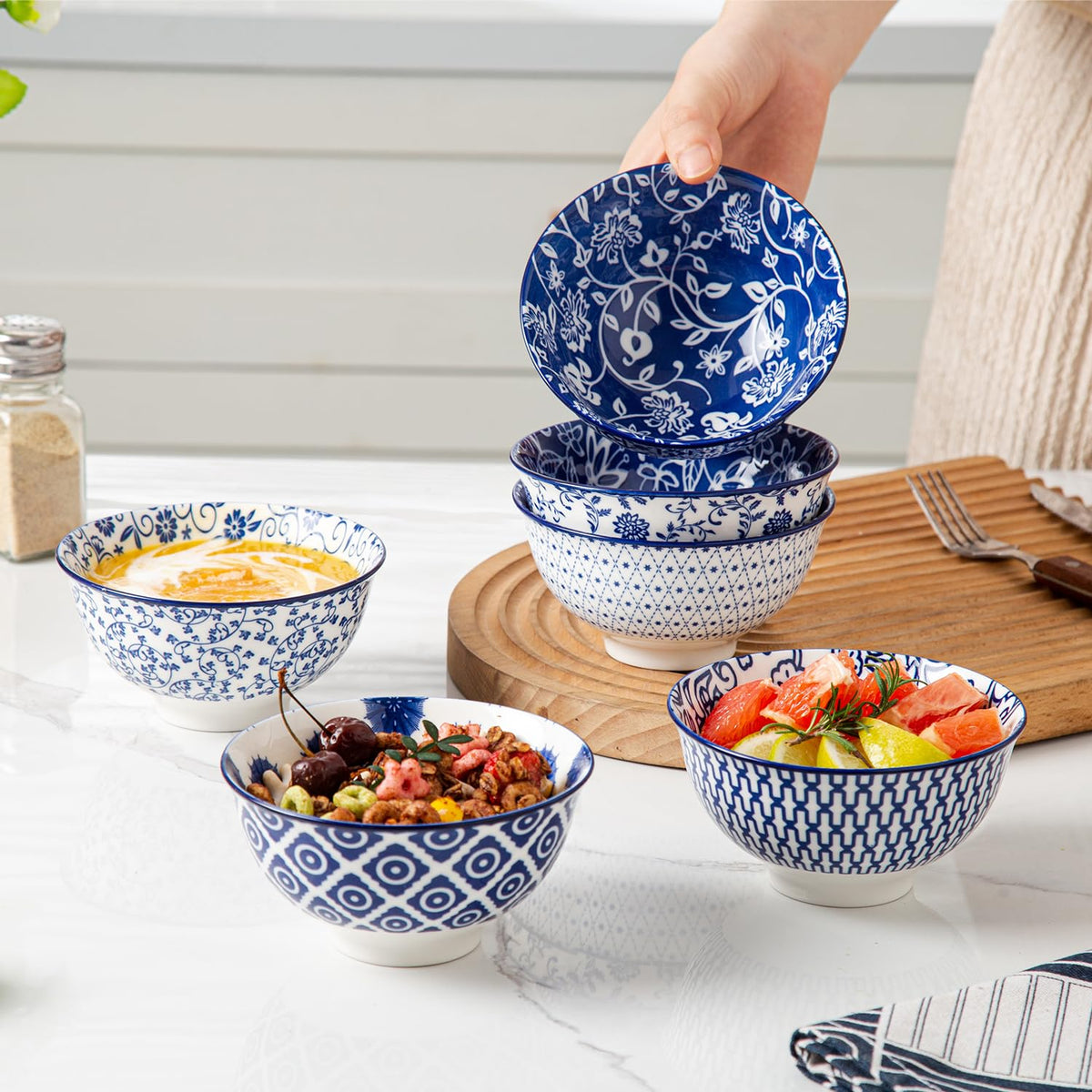 18 Pieces Ceramic Dinnerware Set Service for 6 T14423