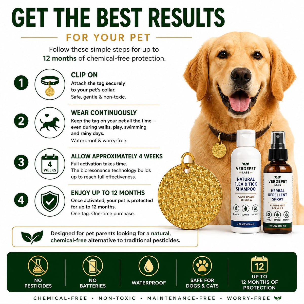 Flea & Tick Tag for Dogs & Cats O983202