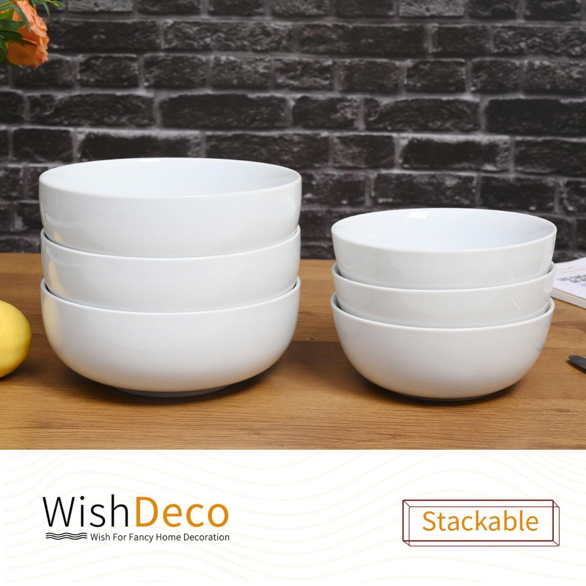 Ceramic Soup Bowls Set of 3 B636211