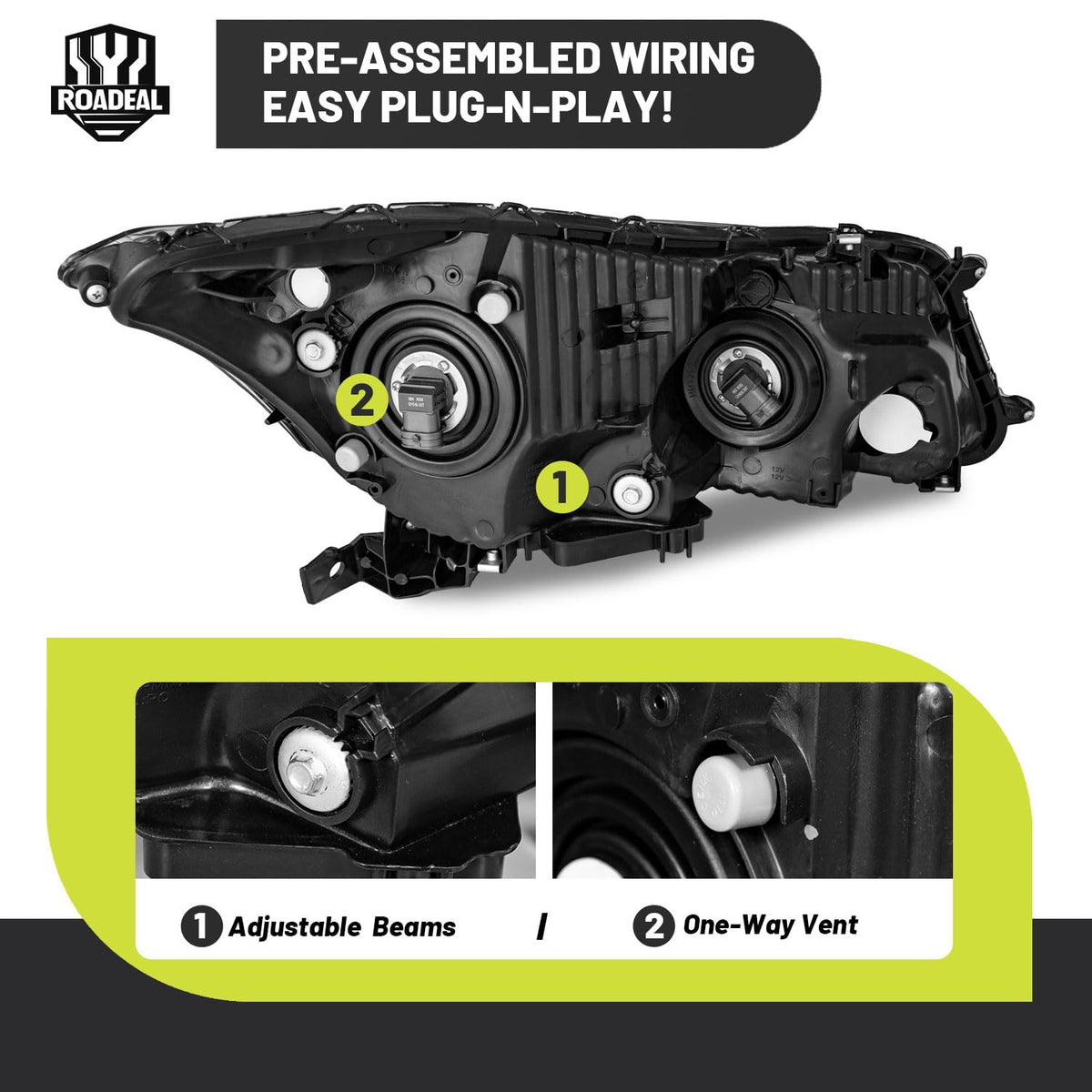 Headlights for 2008-2012 Honda Accord 4-Door I594