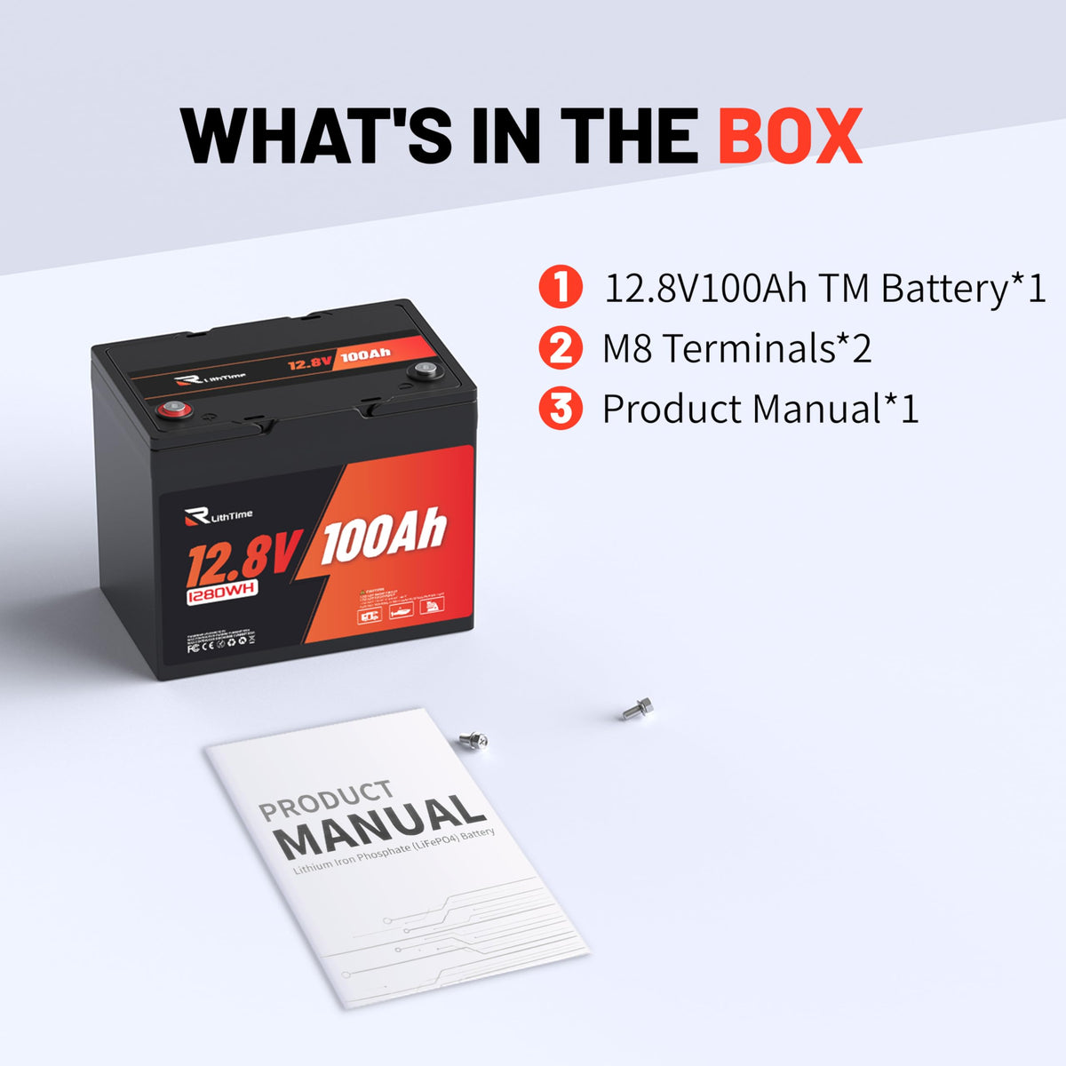 12V 100Ah LiFePO4 Battery Group 24 Y299
