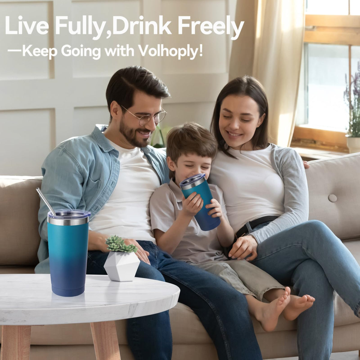20oz Stainless Steel Insulated Tumbler with Lid and Straw 4 Pack L719807