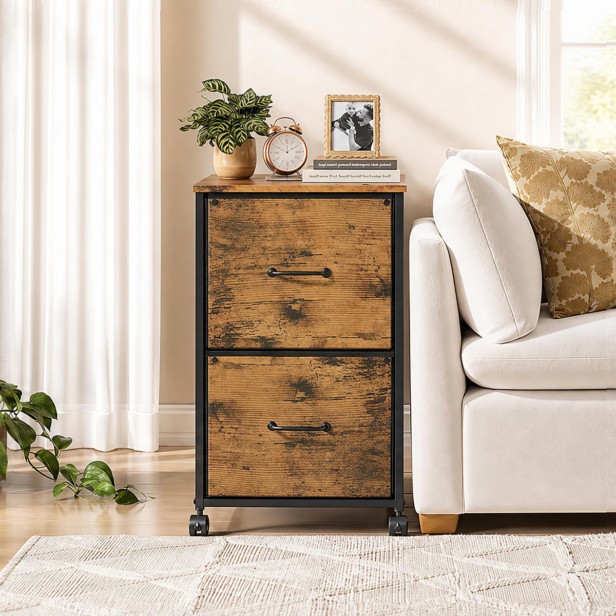 2 Drawer Mobile File Cabinet I493
