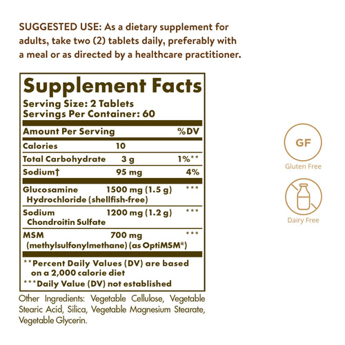 120 Tablets Glucosamine Chondroitin MSM F24450