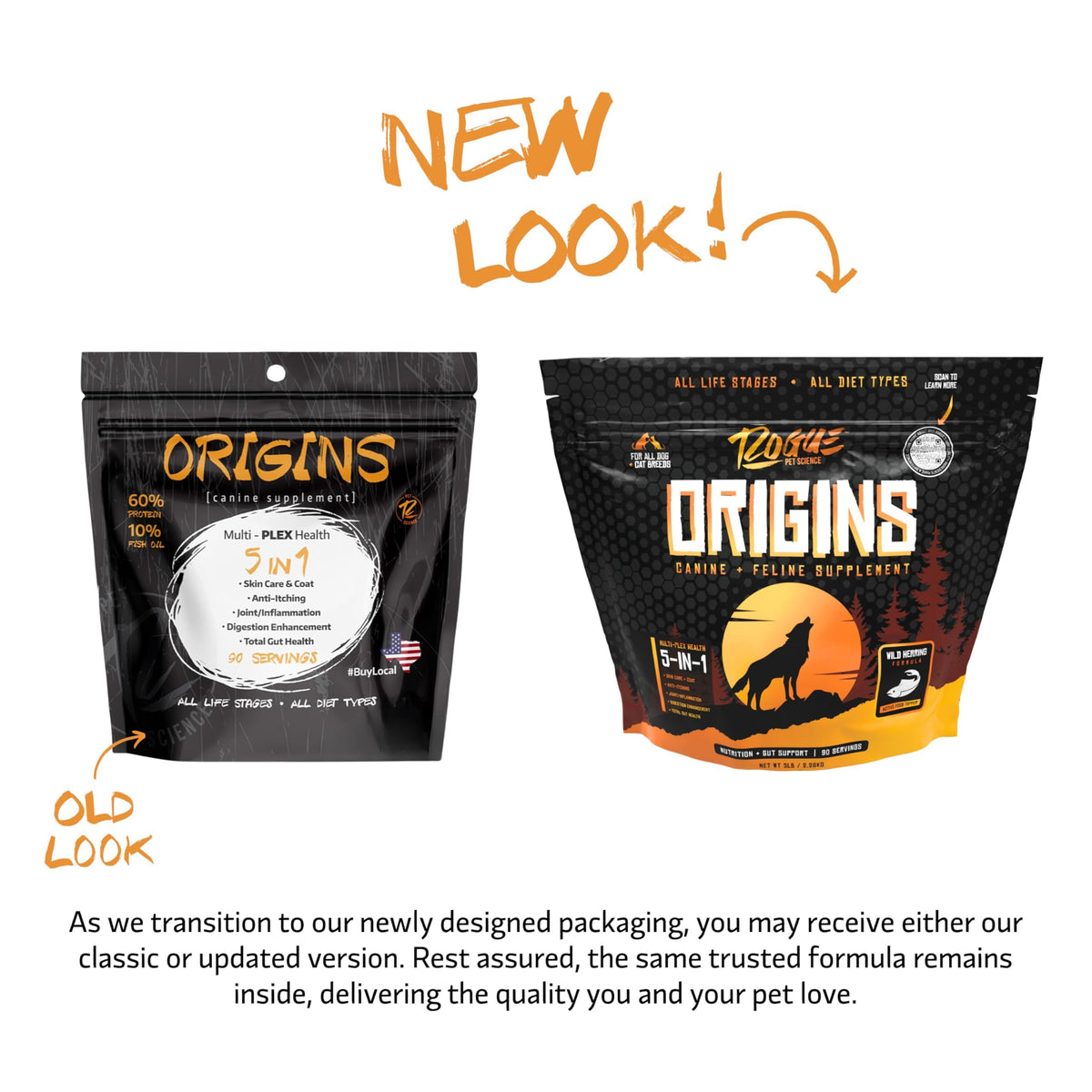 5-in-1 Dog Supplement Powdered Food Topper with Omega 3 Fish Oil 5 lbs L8484
