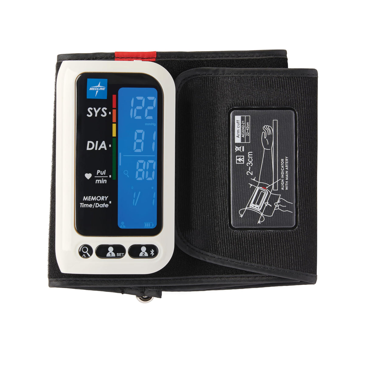Bluetooth Blood Pressure Monitor with Upper Arm Cuff and Carrying Case P949400