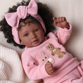 20 Inch Black Reborn Baby Doll with Rooted Hair X263798