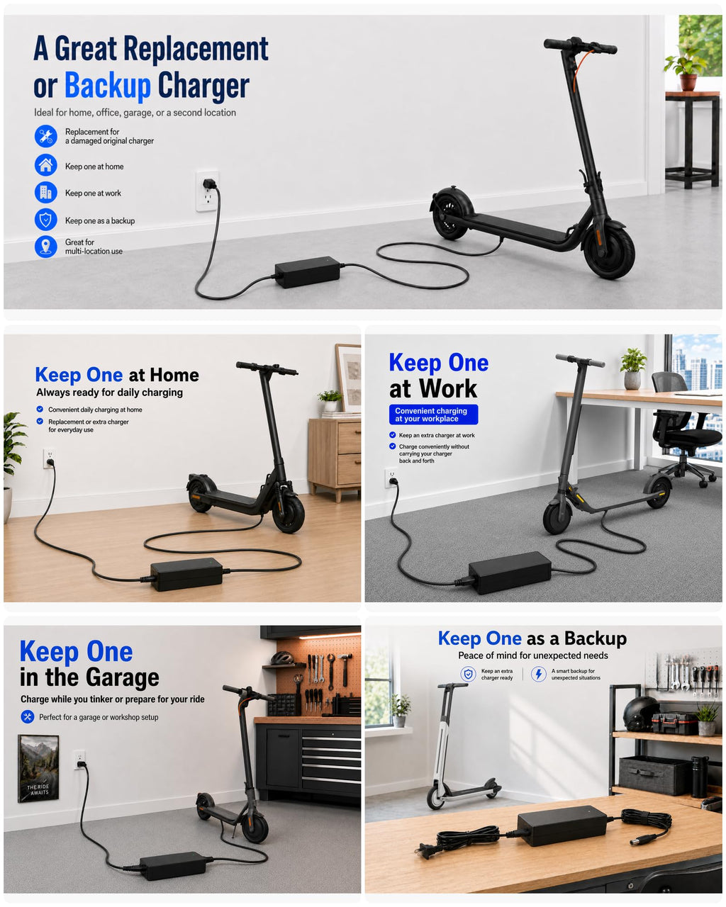 42V 2A Electric Scooter Charger X8258