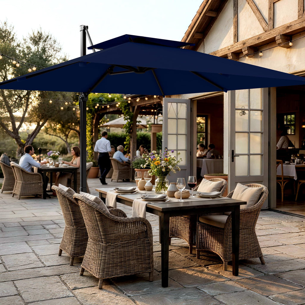Navy Blue Cantilever Patio Umbrella J479118