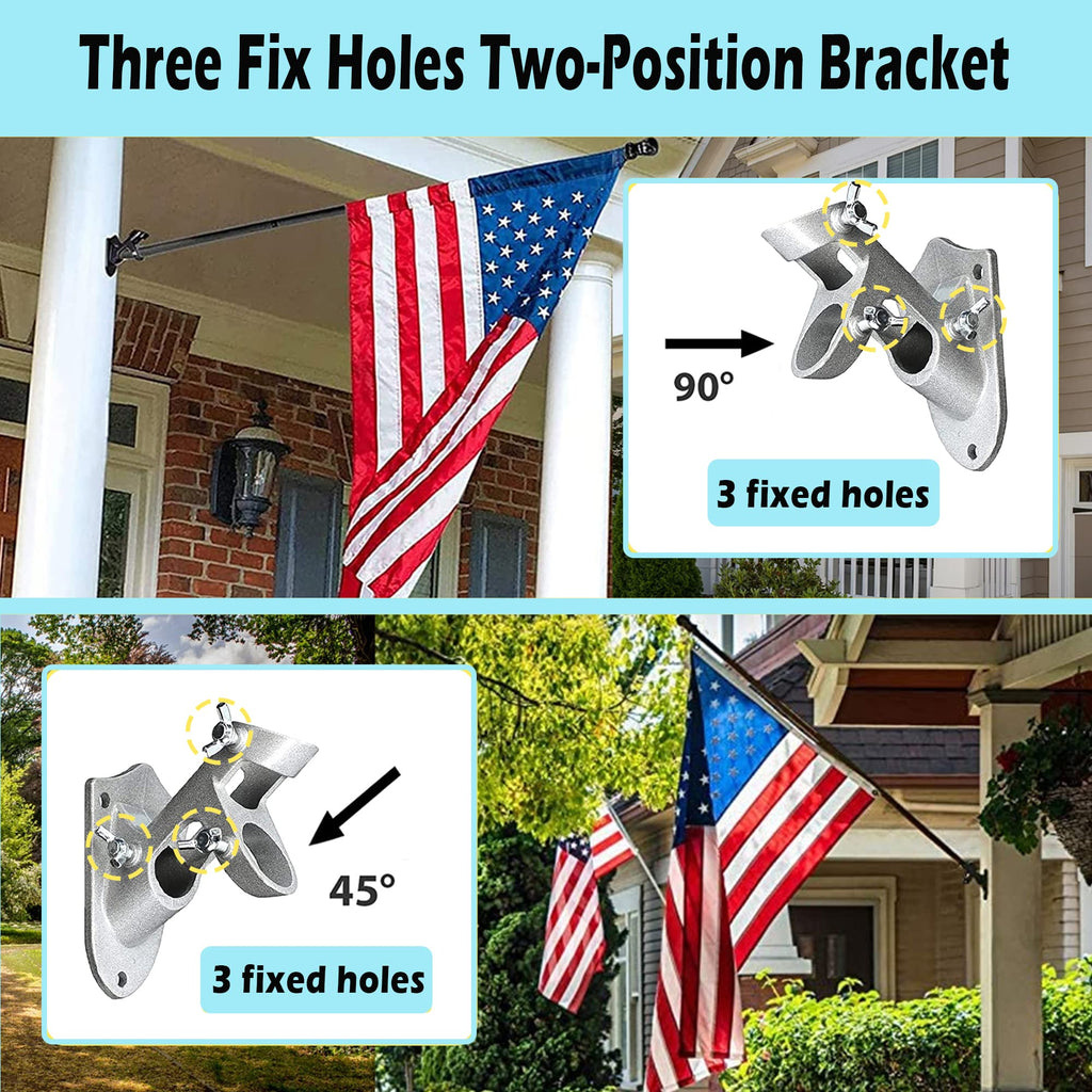 6FT Tangle Free Spinning Metal Flag Pole Kit with 3x5 Flag H918979