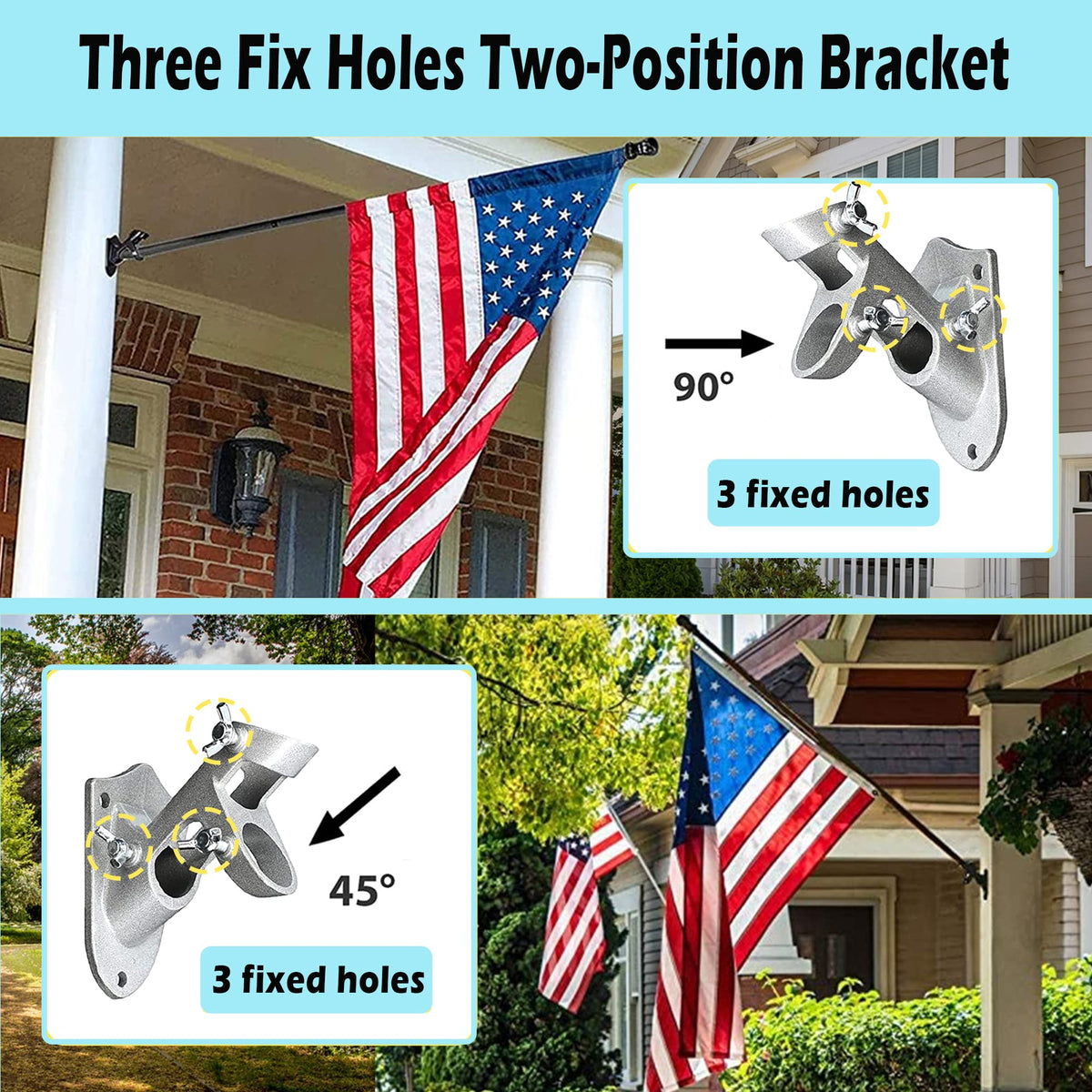 6FT Tangle Free Spinning Metal Flag Pole Kit with 3x5 Flag H918979