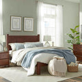 Solid Wood Platform Bed, Full Size, Cherry A83407