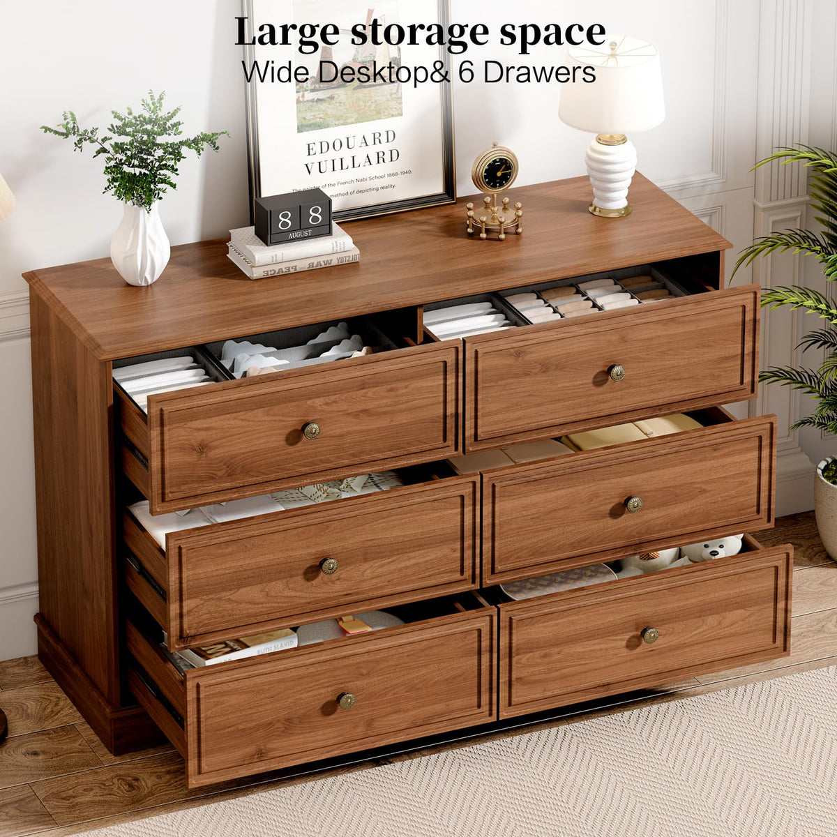 Chestnut 6 Drawer Chest of Drawers H745