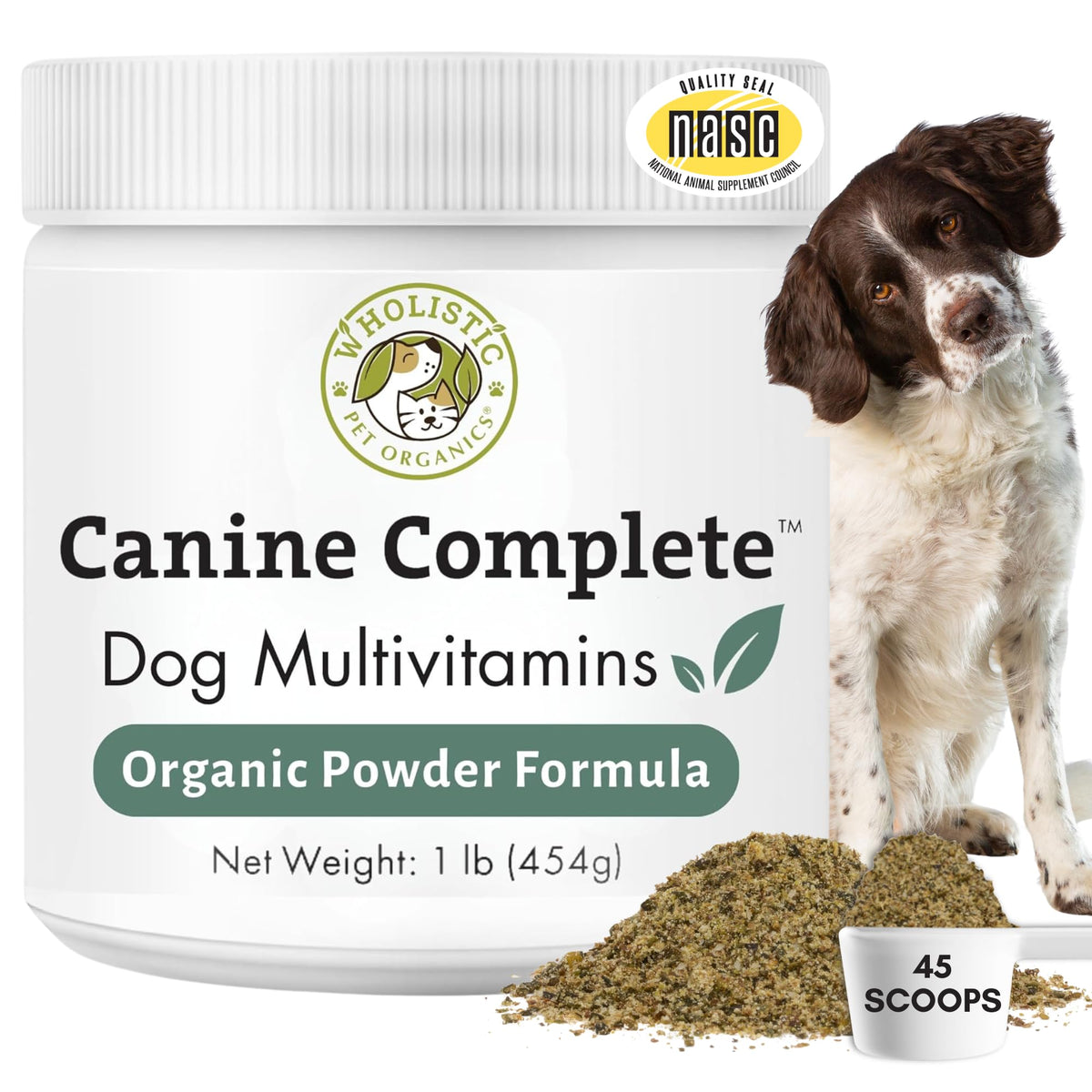 Organic Dog Vitamins, 1 Lb, 45 Scoops G984