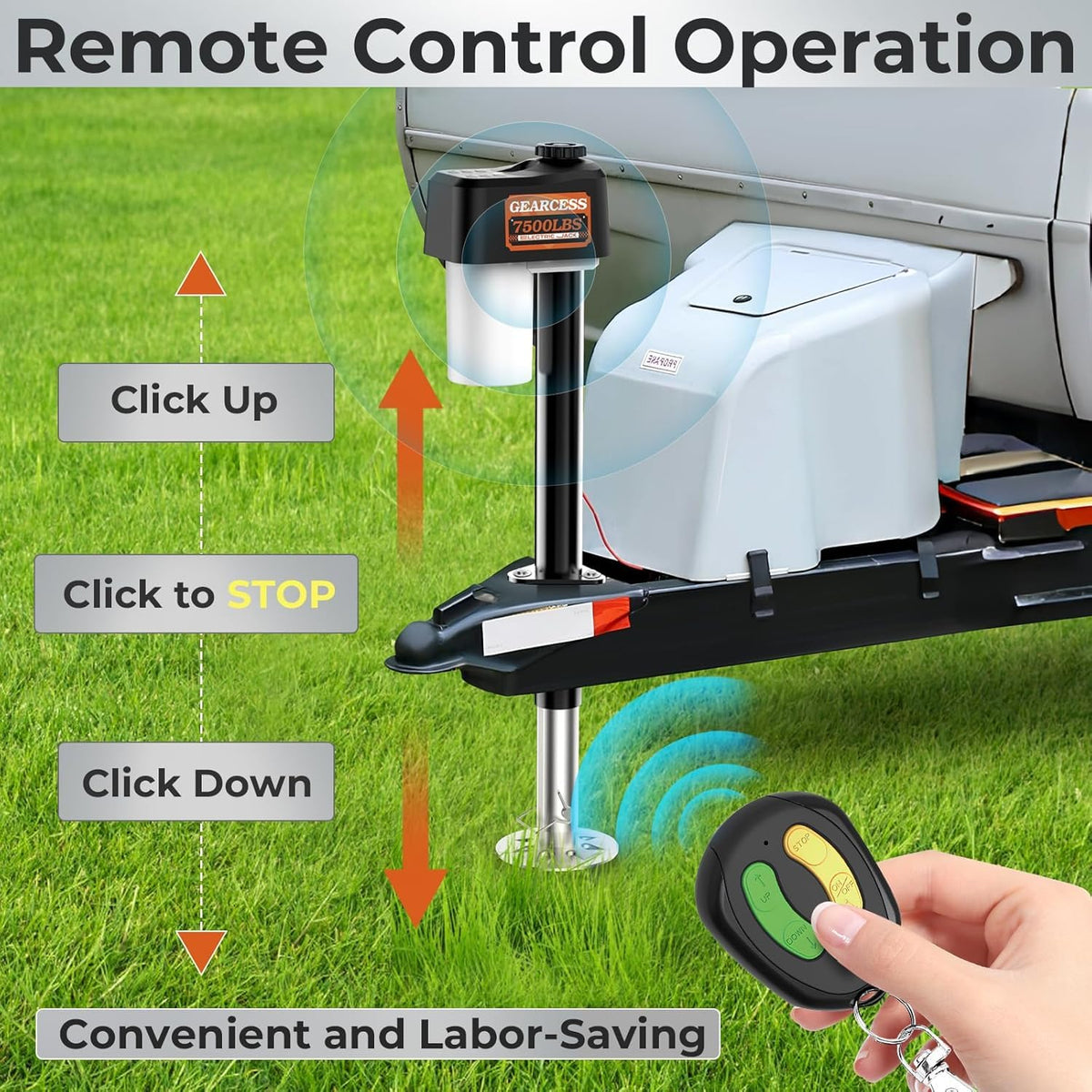 Electric Trailer Jack 7500LBS with Remote N5016