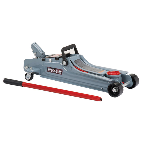 2 Ton Low Profile Floor Jack + 3 Ton Jack Stands, Black and Red O574646