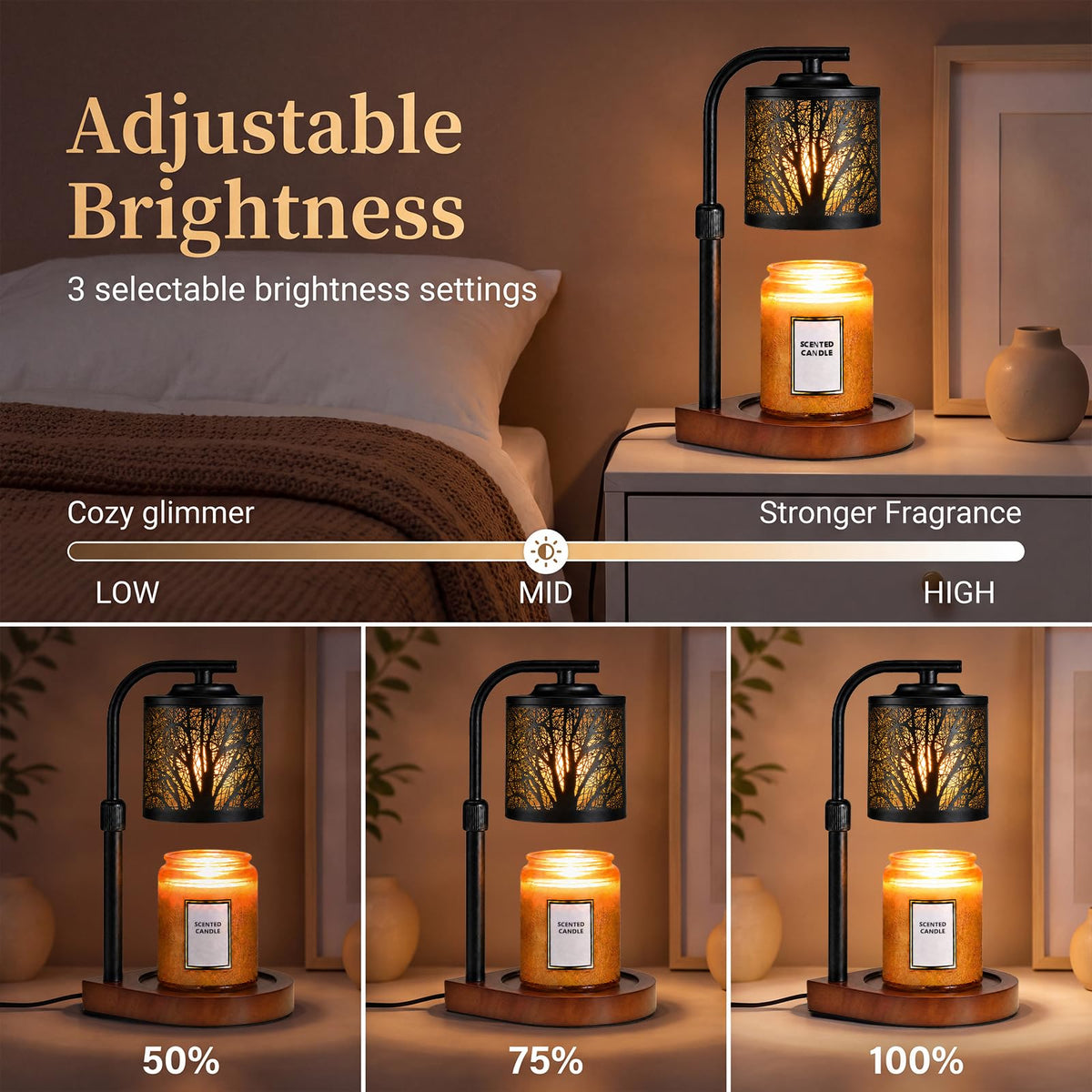 Candle Warmer Lamp with Timer & Dimmer L353