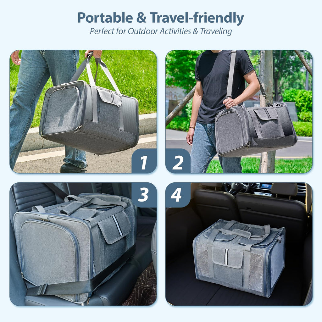 Large Expandable Soft-Sided Cat Carrier H17817