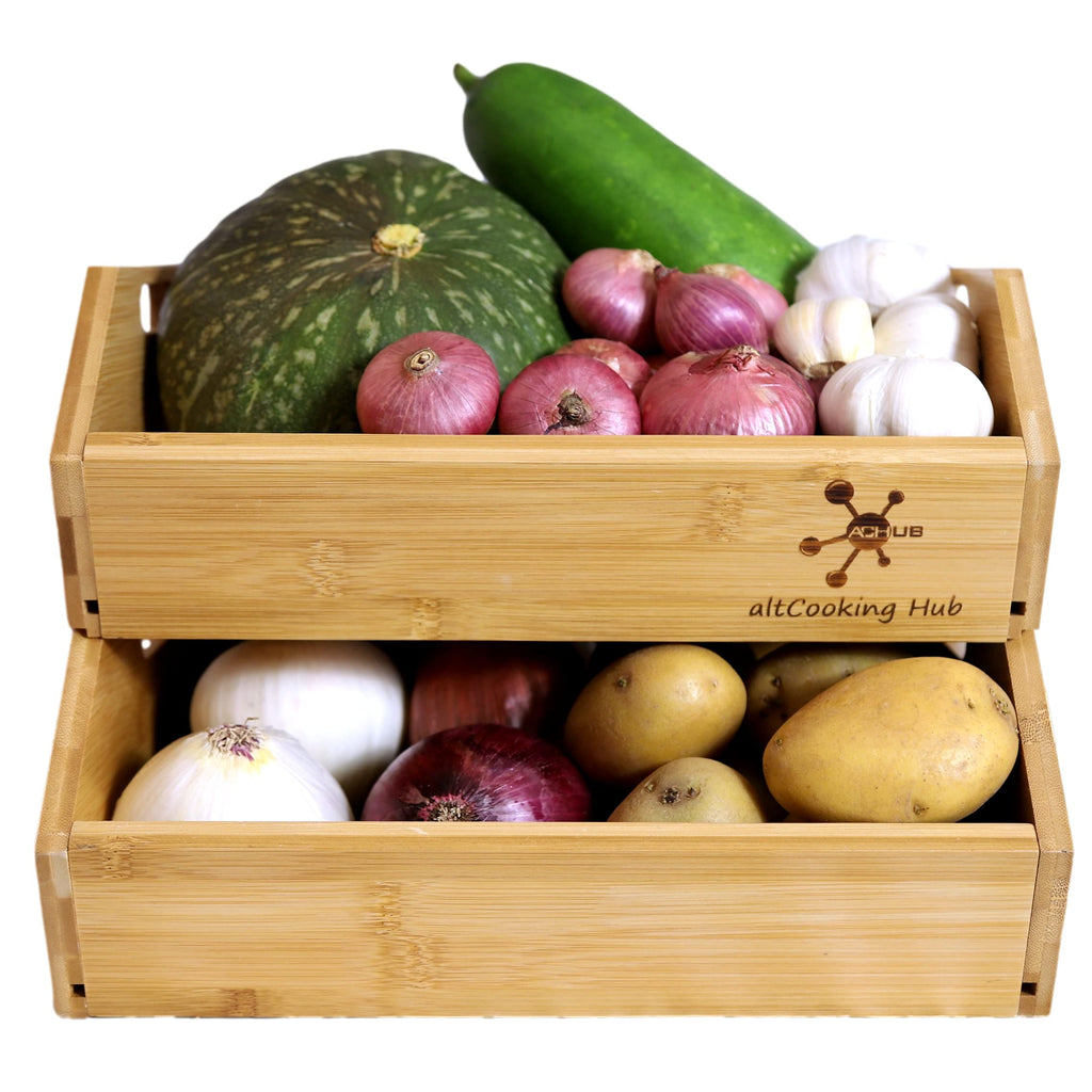 Bamboo Stacking Storage Bin N19952