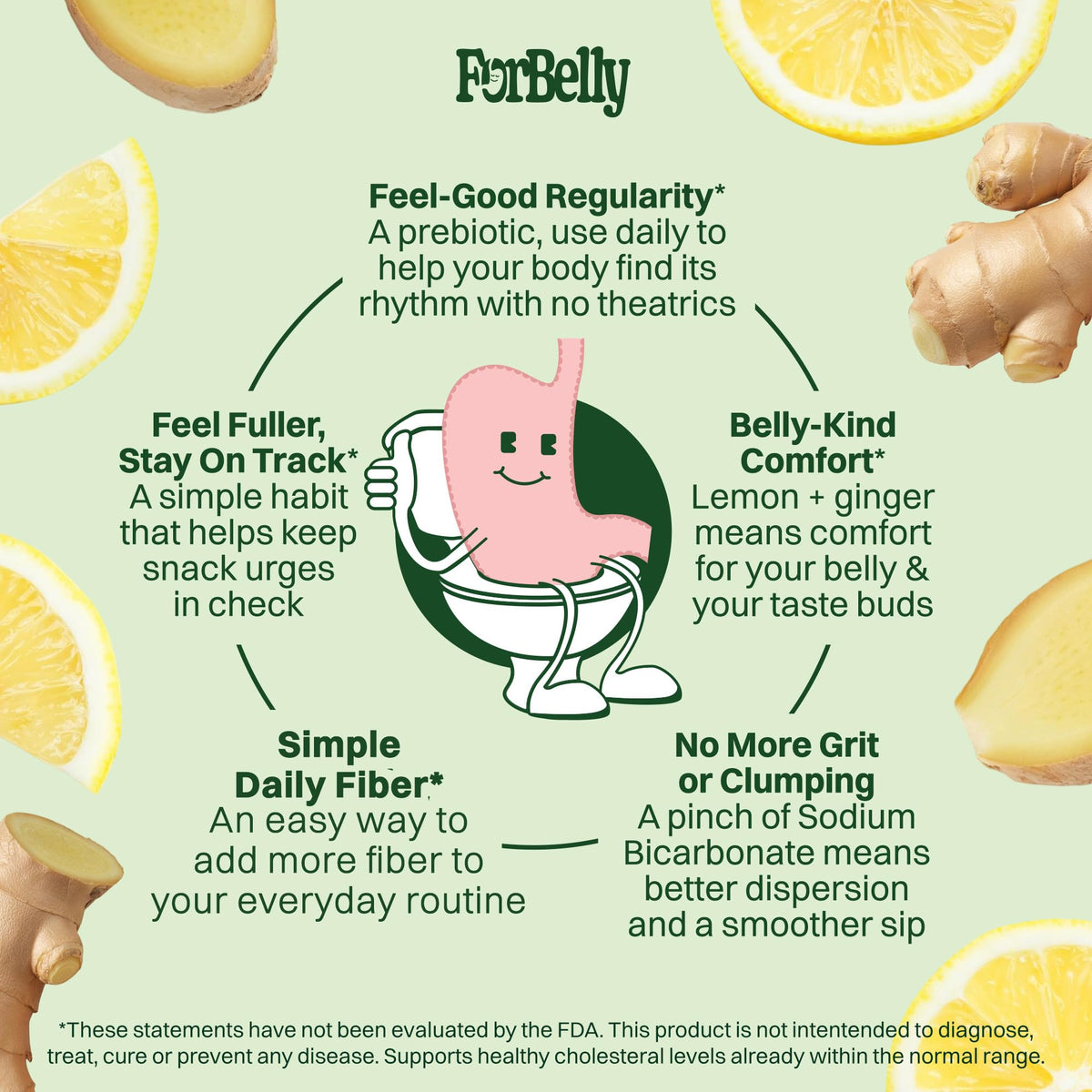 Lemon Ginger Psyllium Husk Fiber Powder Drink Mix S92488