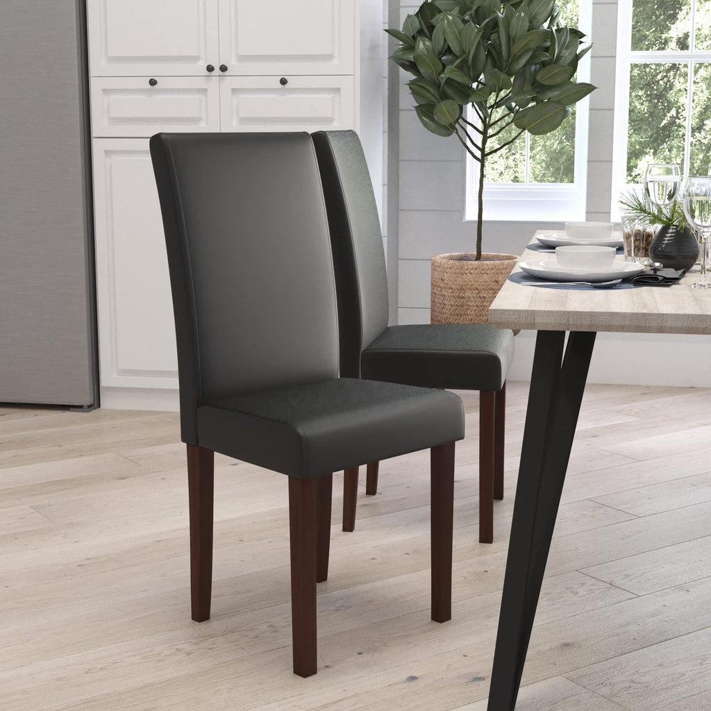 Black Faux Leather Accent Dining Chair M557781