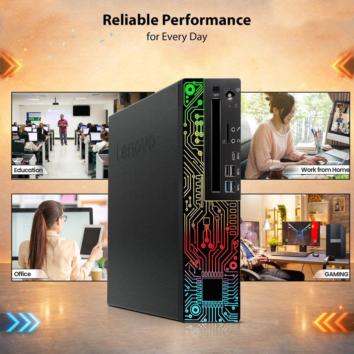 RGB Desktop PC Intel Core i5-8500 16GB DDR4 RAM 512GB SSD GeForce GT 1030 D8477