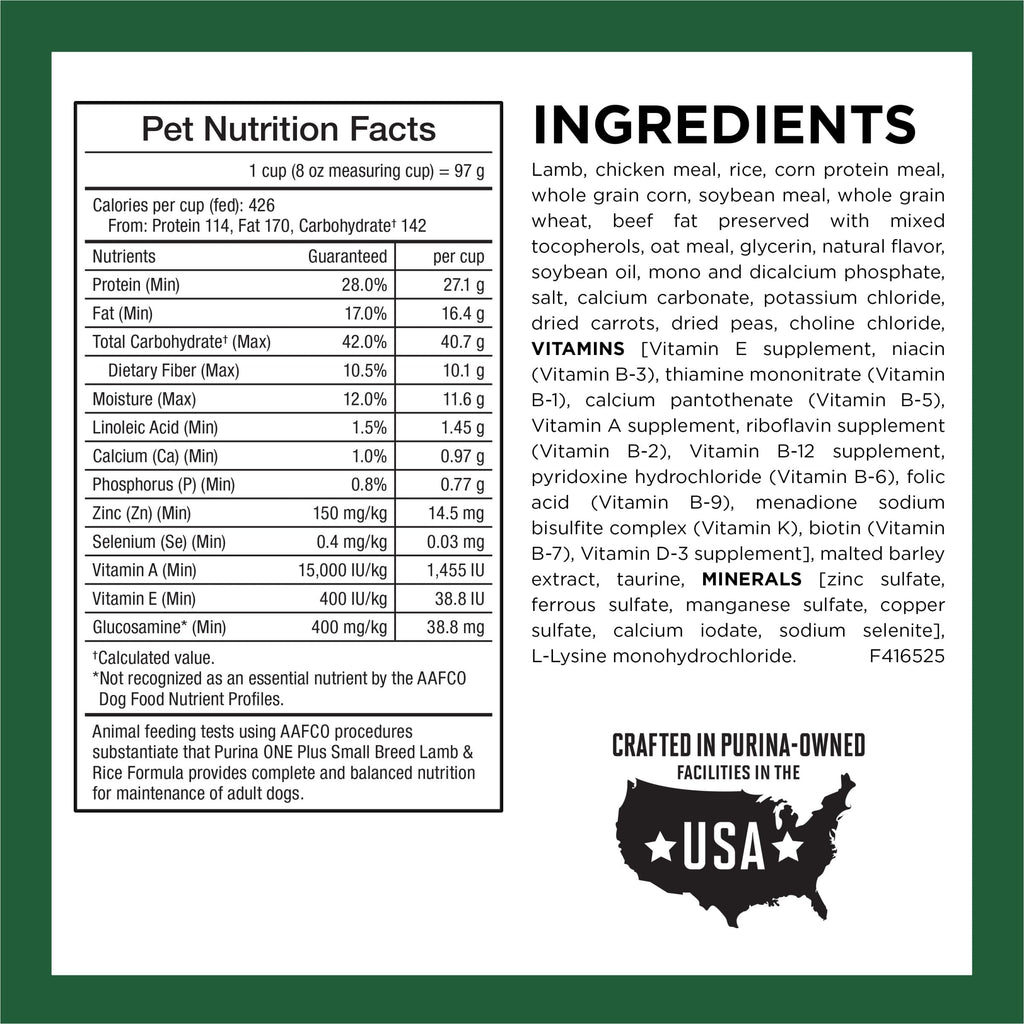 High Protein Dry Dog Food, Lamb, 7.4 lb Bag Q3924