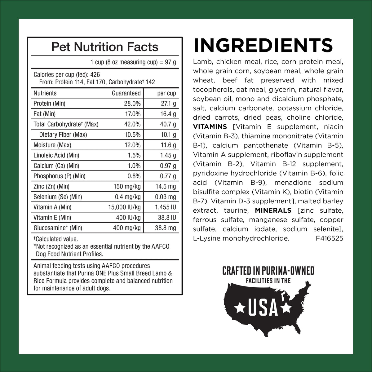 High Protein Dry Dog Food, Lamb, 7.4 lb Bag Q3924