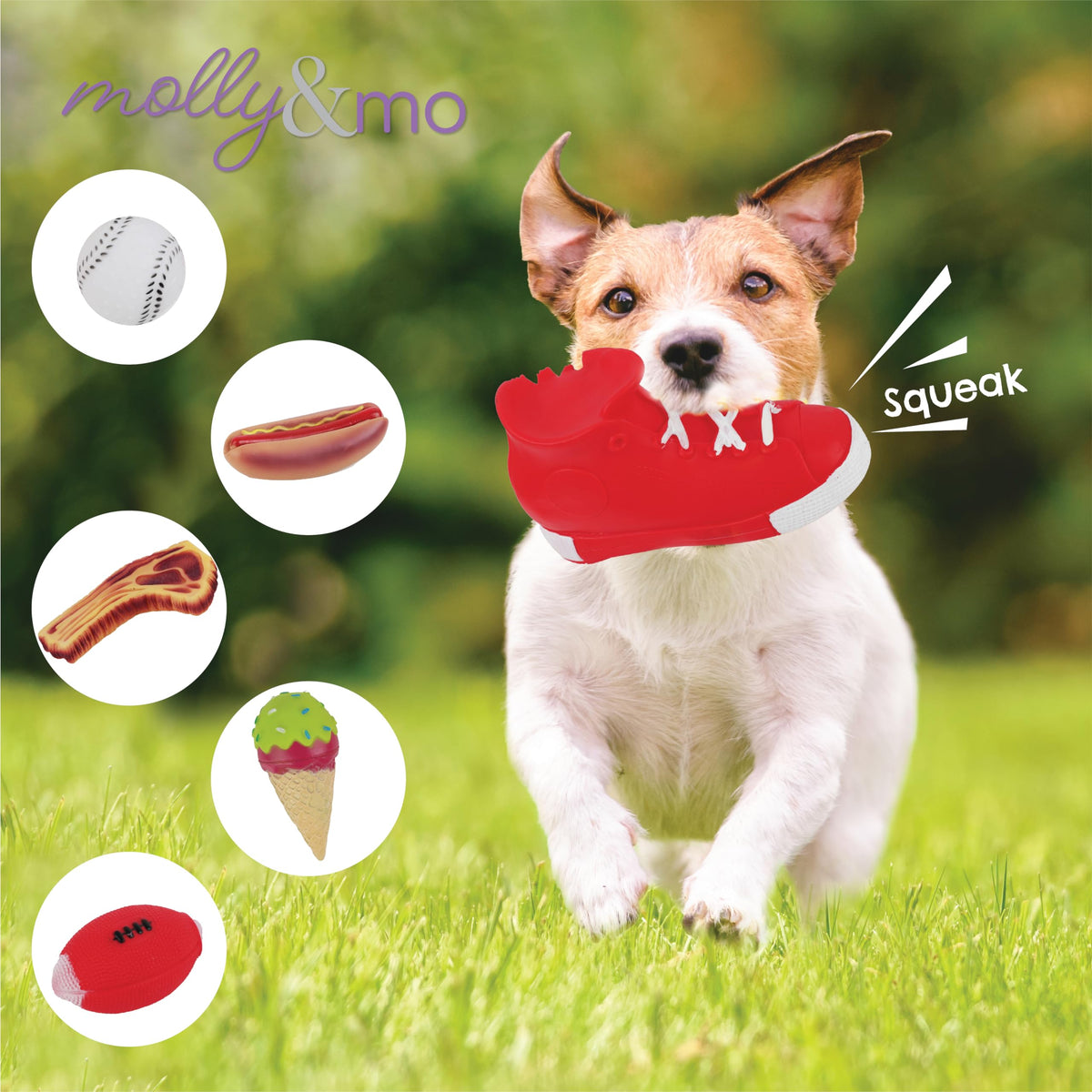 Dog Chew Toys Squeaky Assorted Sizes S221743