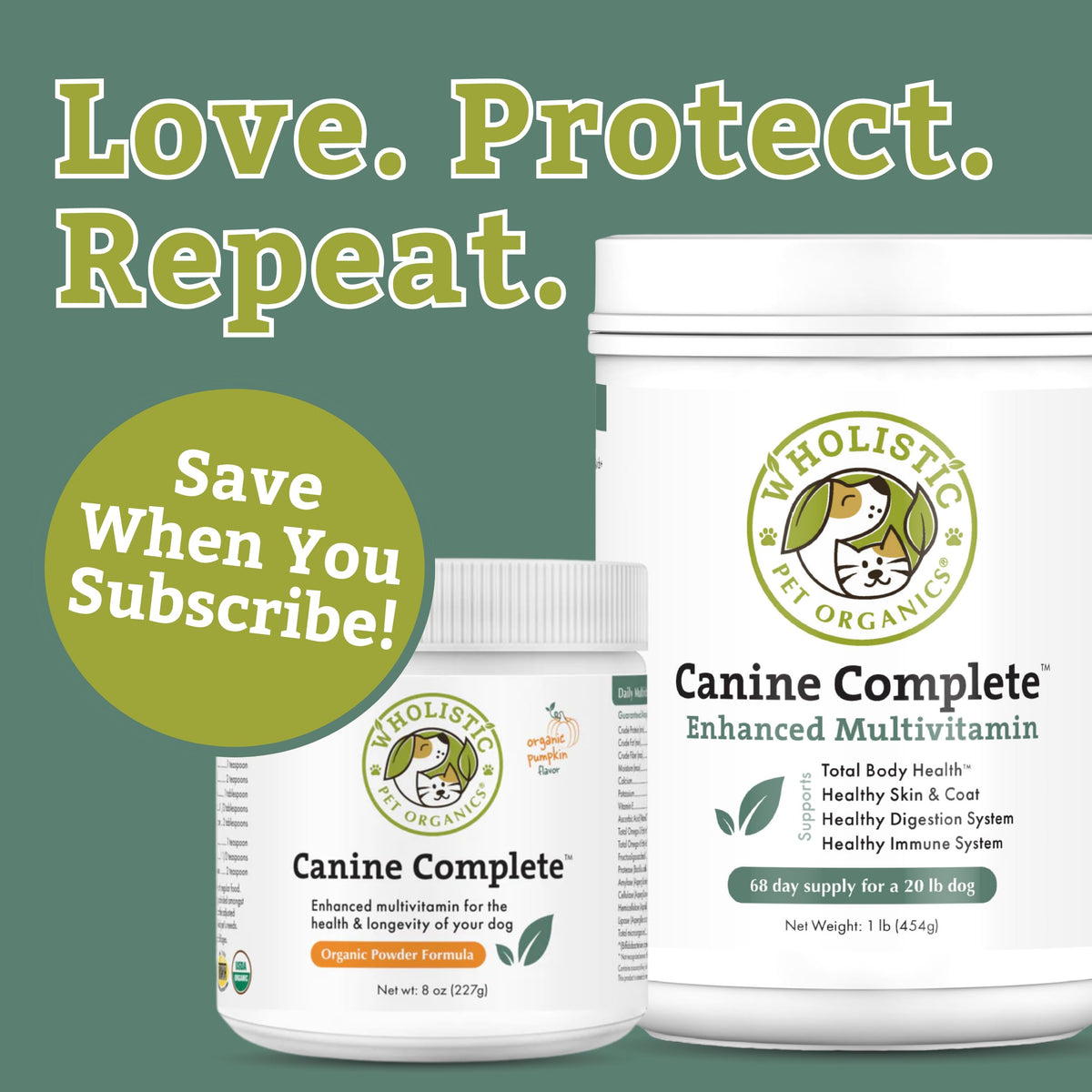 Organic Dog Vitamins, 1 Lb, 45 Scoops G984