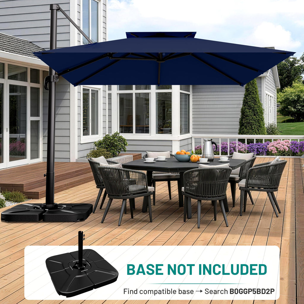 Navy Blue Cantilever Patio Umbrella J479118