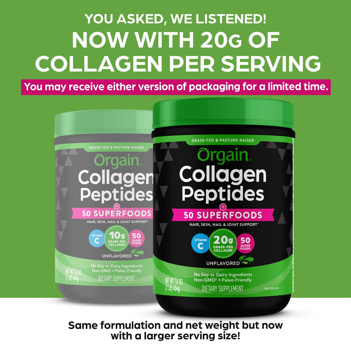 Hydrolyzed Collagen Powder with Organic Superfoods H6175