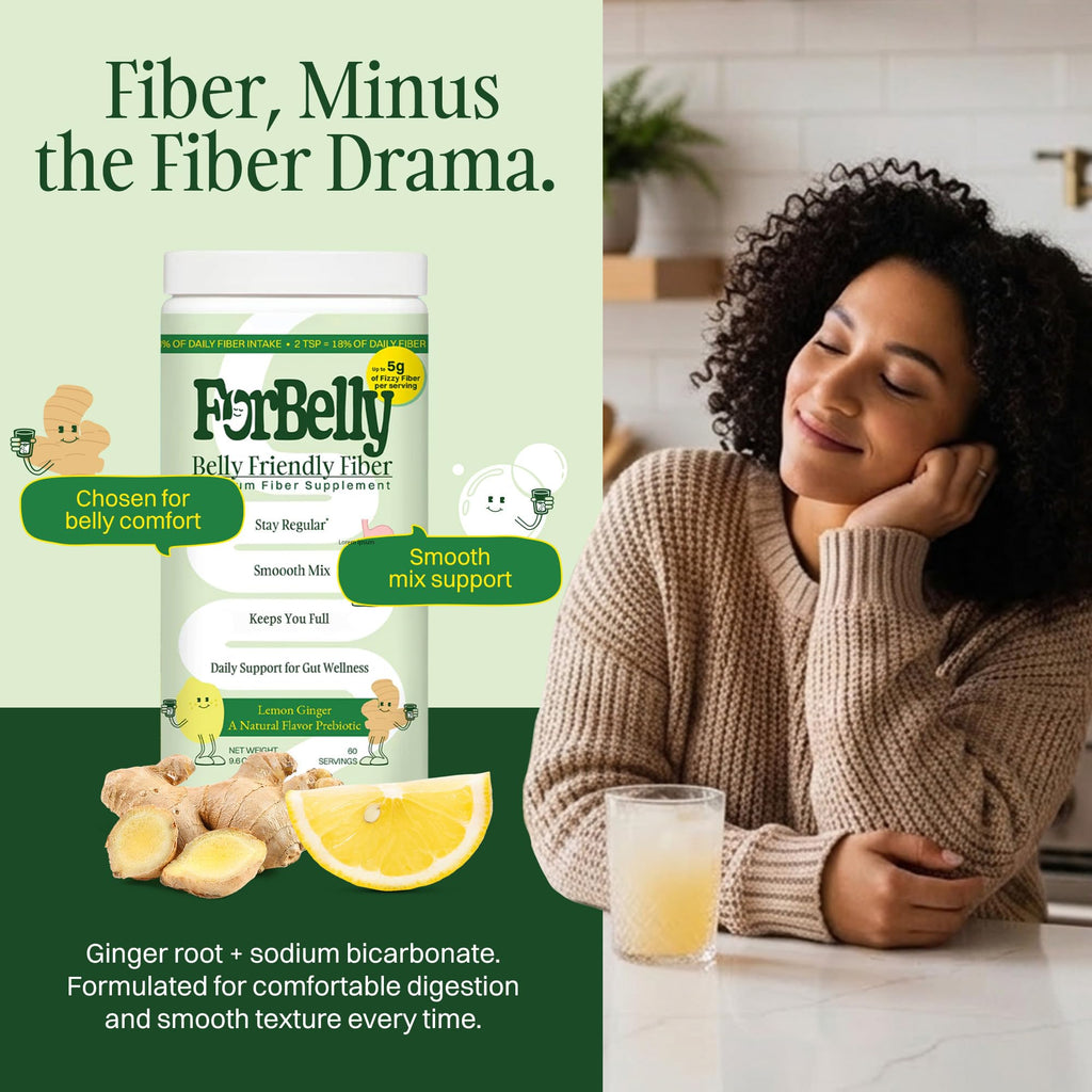 Lemon Ginger Psyllium Husk Fiber Powder Drink Mix S92488