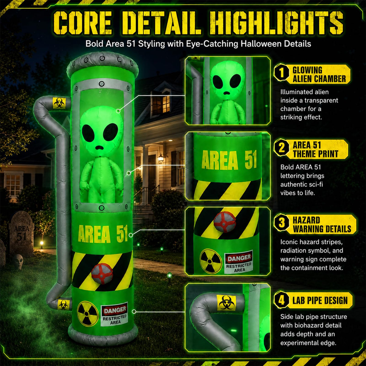 8FT Inflatable Outdoor Decoration with LEDs A893454