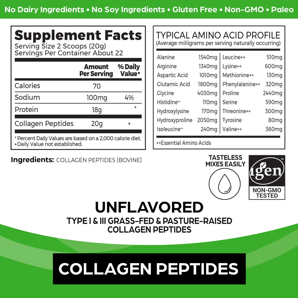 Hydrolyzed Collagen Powder with Organic Superfoods H6175