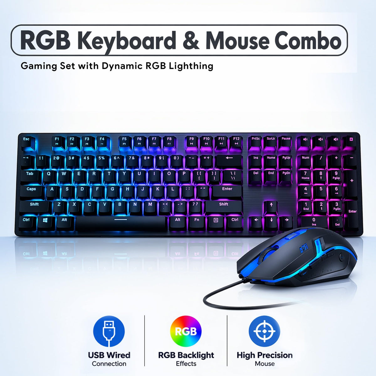 RGB Desktop PC Intel Core i5-8500 16GB DDR4 RAM 512GB SSD GeForce GT 1030 D8477